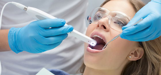 A dentist using an intraoral camera Marietta GA